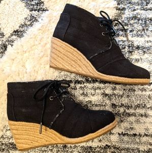 TOMS Desert Espadrille Wedge Bootie